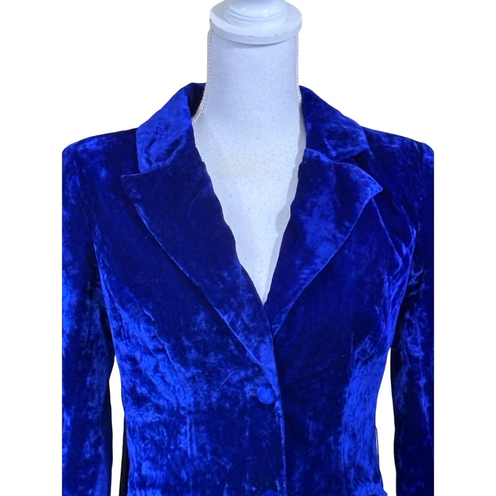 House of Harlowe x Revolve Crushed Velvet Fringe Open Back Blazer Mini Dress - Picture 6 of 10